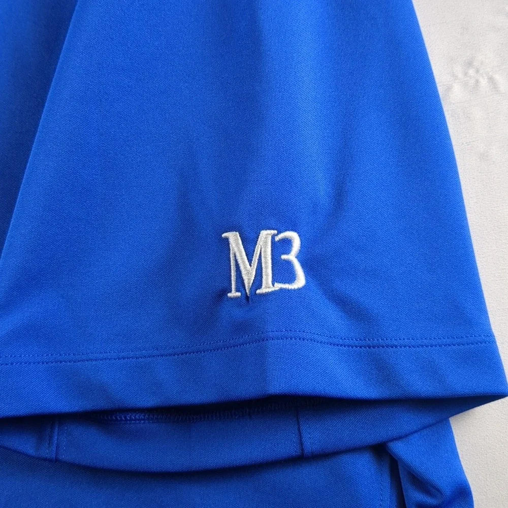 Nike Golf Dri-Fit‎ Athletic Knit Polo Shirt Men's XXL Blue Tour Performance